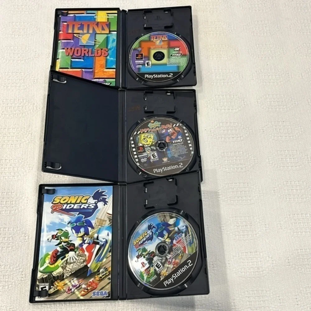 PlayStation‎ 2 games Tetris sonic SpongeBob used